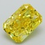 3.17 Ct. Fancy Vivid Yellow Radiant Lab Grown Diamond
