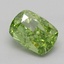 1.00 Ct. Fancy Vivid  Green Cushion Lab Grown Diamond