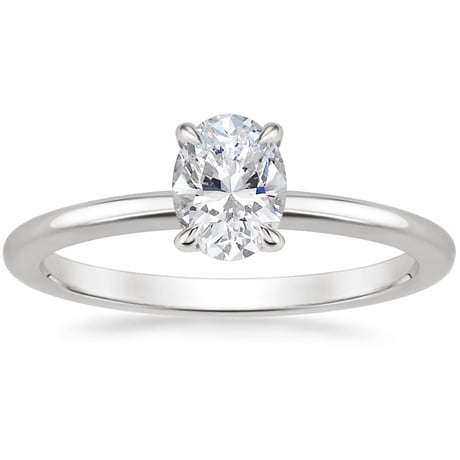 Platinum Petite Elodie Ring with Luxe Ballad Diamond Ring