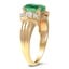 The Hildy Ring, smalltop view on a hand