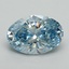 5.10 Ct. Fancy Vivid Blue Oval Lab Grown Diamond