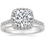 Platinum Odessa Diamond Ring (1/4 ct. tw.) with Petite Comfort Fit Wedding Ring