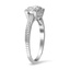The Claretta Ring, smalltop view on a hand