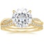 18KY Moissanite Petite Twisted Vine Contoured Diamond Bridal Set (1/3 ct. tw.), smalltop view