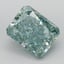 5.09 Ct. Fancy Vivid Blue Green Radiant Lab Grown Diamond