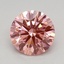 0.93 Ct. Fancy Vivid Pink Round Lab Grown Diamond