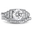 Contoured Pave Milgrain Diamond Wedding Ring, smallside view