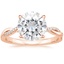 14K Rose Gold Petite Twisted Vine Diamond Ring (1/8 ct. tw.), smalltop view