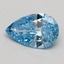 0.50 Ct. Fancy Vivid Blue Pear Lab Grown Diamond