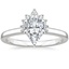 Platinum Crescent Diamond Ring, smalltop view