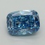 5.08 Ct. Fancy Vivid Blue Cushion Lab Grown Diamond