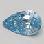 0.62 Ct. Fancy Vivid Blue Pear Lab Grown Diamond