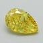 1.54 Ct. Fancy Vivid Yellow Pear Lab Grown Diamond