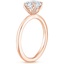 14K Rose Gold Petal 1.5mm Diamond Ring, smallside view