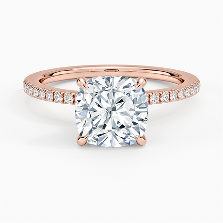 14K Rose Gold Demi Half Coverage Diamond Ring (1/5 ct. tw.)