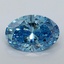 2.05 Ct. Fancy Vivid Blue Oval Lab Grown Diamond