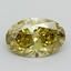 4.08 Ct. Fancy Vivid Yellowish Green Oval Lab Grown Diamond