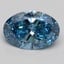 2.13 Ct. Fancy Vivid Blue Oval Lab Grown Diamond