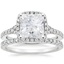 18KW Moissanite Joy Diamond Ring (1/3 ct. tw.) with Bliss Diamond Ring (1/5 ct. tw.), smalltop view