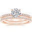 14K Rose Gold Petite Viviana Diamond Ring (1/6 ct. tw.) with Ballad Diamond Ring (1/6 ct. tw.)