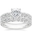 18KW Moissanite Ellora Diamond Bridal Set, smalltop view