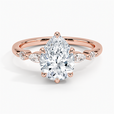 14K Rose Gold Versailles One-Quarter Coverage Diamond Ring
