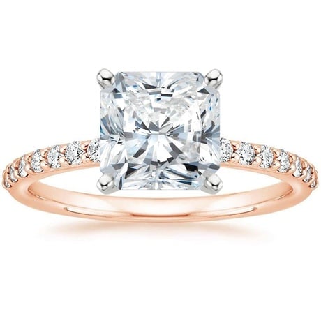 14K Rose Gold Petite Shared Prong Bridal Set (1/2 ct. tw.)