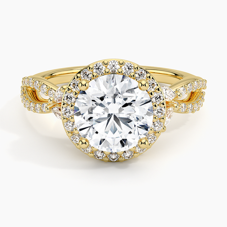 18K Yellow Gold Luxe Willow Halo Diamond Ring (2/5 ct. tw.)