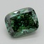 2.79 Ct. Fancy Vivid  Green Cushion Lab Grown Diamond