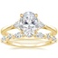 18K Yellow Gold Trillion Three Stone Diamond Ring with Versailles Diamond Ring (2/5 ct. tw.)