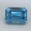 1.00 Ct. Fancy Vivid Malibu Blue Emerald Lab Grown Diamond