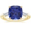 18K Yellow Gold Symphony Tapered Baguette Three Stone Diamond Ring (1/2 ct. tw.), smalltop view