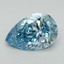 9.76 Ct. Fancy Vivid Blue Pear Lab Grown Diamond