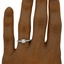 The Cecilee Ring, smallzoomed in top view on a hand
