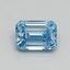 0.52 Ct. Fancy Vivid Blue Emerald Lab Grown Diamond