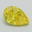 2.65 Ct. Fancy Vivid Yellow Pear Lab Grown Diamond
