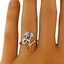 The Reva Ring, smalltop view on a hand