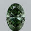 3.00 Ct. Fancy Vivid Green Oval Lab Grown Diamond