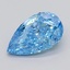 2.58 Ct. Fancy Vivid Blue Pear Lab Grown Diamond