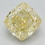 3.13 Ct. Fancy Intense Yellow Cushion Lab Grown Diamond