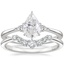 18KW Moissanite Aria Contoured Diamond Bridal Set, smalltop view