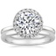 Platinum Vienna Diamond Ring with 2mm Comfort Fit Wedding Ring