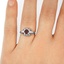 The Aphrodite Ring, smalltop view on a hand