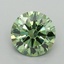 1.04 Ct. Fancy Vivid Green Round Lab Grown Diamond