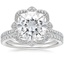 PT Moissanite Reina Diamond Ring with Luxe Ballad Diamond Ring (1/4 ct. tw.), smalltop view