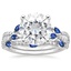 18KW Moissanite Luxe Willow Sapphire and Diamond Bridal Set (1/4 ct. tw.), smalltop view