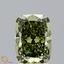 2.10 Ct. Fancy Vivid Green Cushion Lab Grown Diamond
