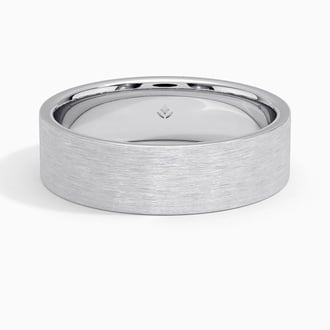 Men's 6mm Flat Matte Comfort Fit Wedding Ring