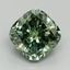 1.58 Ct. Fancy Vivid Green Cushion Lab Grown Diamond