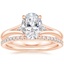 14K Rose Gold Lena Diamond Ring with Luxe Ballad Diamond Ring (1/4 ct. tw.)